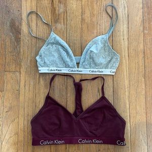 Set of two Calvin Klein bralettes